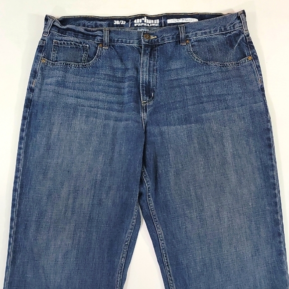 URBBAN PIPELINE ♡ Men's Denim Loose Straight Fit Blue Jean's 38|32 - Picture 7 of 16